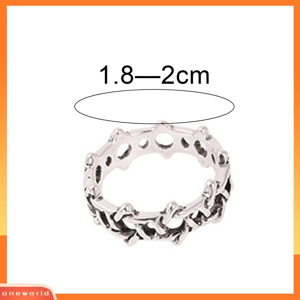 [ONEW] 3pcs/set Wanita Cincin Set Vintage Pink Hip Hop Geometri Pembukaan Yang Dapat Disesuaikan Hadiah Hias Wanita Hexagram Angka Romawi Twist Finger Rings Pakaian Sehari-Hari