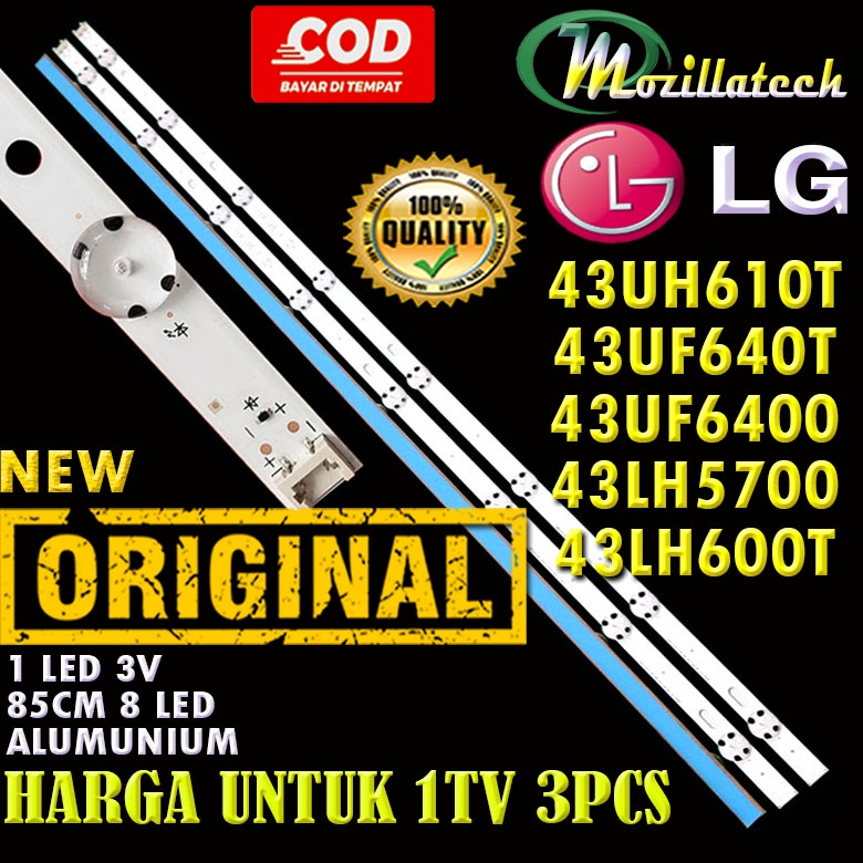 BACKLIGHT LG 43UH610T 43UF640T 43UF6400 43LH5700 43LH600T LLAMPU BACKLIGHT TV LG 43UH610 43UF640