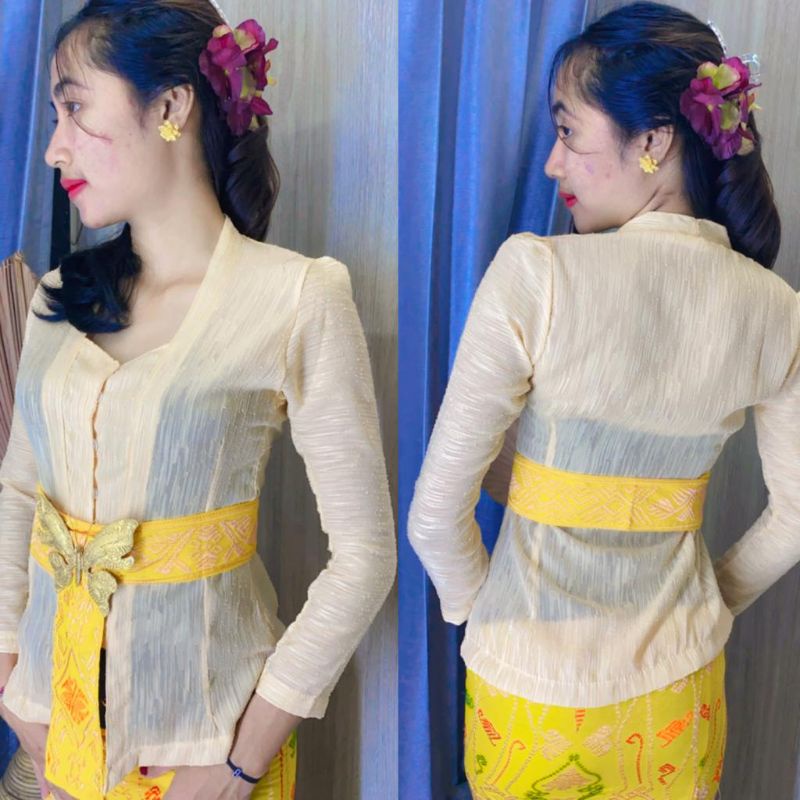 Kebaya bali jadi sutra bulan lengan panjang - kebaya kundangan (kebaya saja)