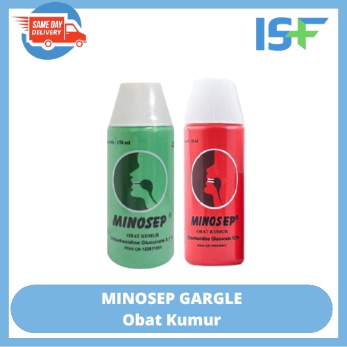 ⭐ISF⭐Minosep Obat Kumur 150 ml - 60 ml 0.1% 0.2% Hijau Merah