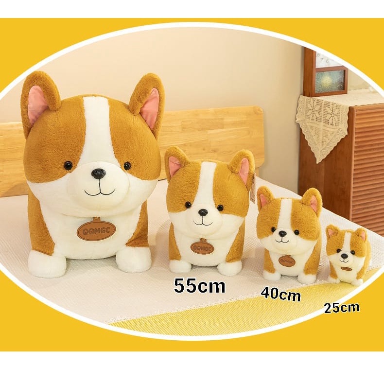 Boneka Shiba Berdiri Gemoy Bahan Plush