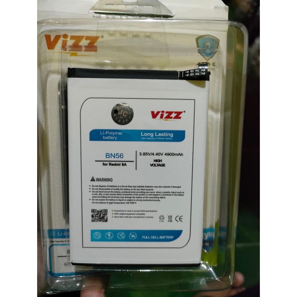 Baterai ori Double Power VIZZ Xiaomi Redmi 9A / 9C BN56 BN-56 Original