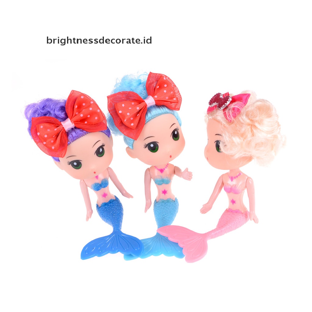 [Birth] Mainan Anak Little Bobby Mermaid Doll Boneka Salon Ulang Tahun Anak [ID]