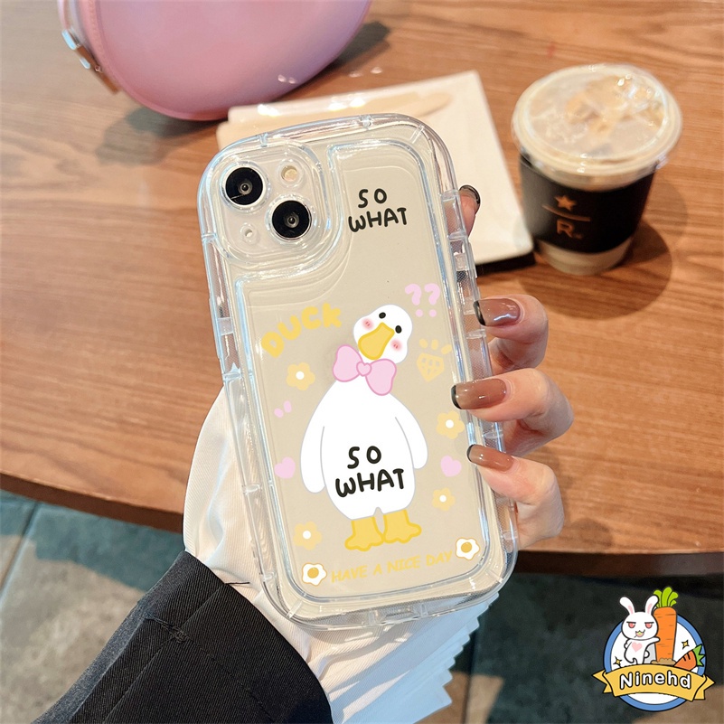 Soft Case Pelindung Desain Kartun Bebek Untuk iPhone 14 13 12 11 Pro Max X Xr Xs Max 8 7 6 6s Plus SE2020