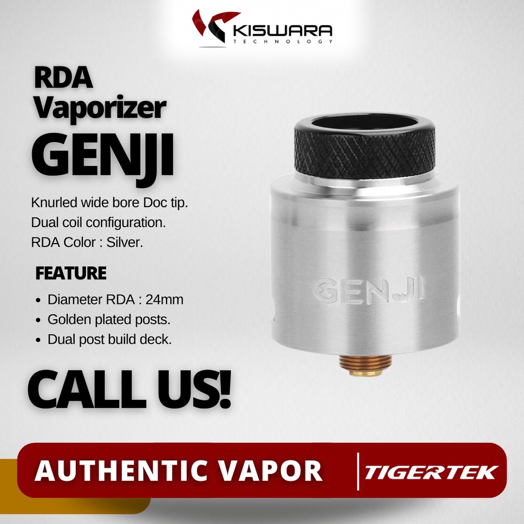 Genji 24 RDA Atomizer - SILVER [Authentic]