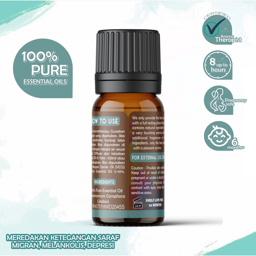 Ho Wood Essential Oil - Minyak Aromaterapi Ho Wood Linalool 10ml