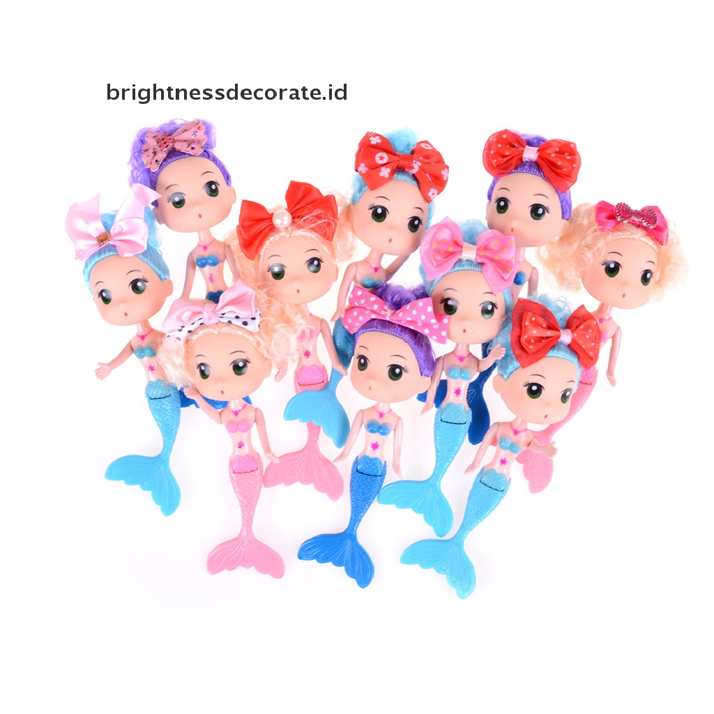 [Birth] Mainan Anak Little Bobby Mermaid Doll Boneka Salon Ulang Tahun Anak [ID]