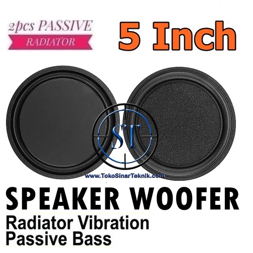 2 PCS Bass Radiator Woofer Vibration Membrane 5 inch 127mm Passive Speaker DIY Pasif Penguat Bass Spiker DIY 5inch