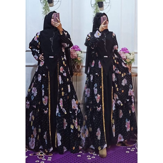 Gamis Syari Ceruty Printing