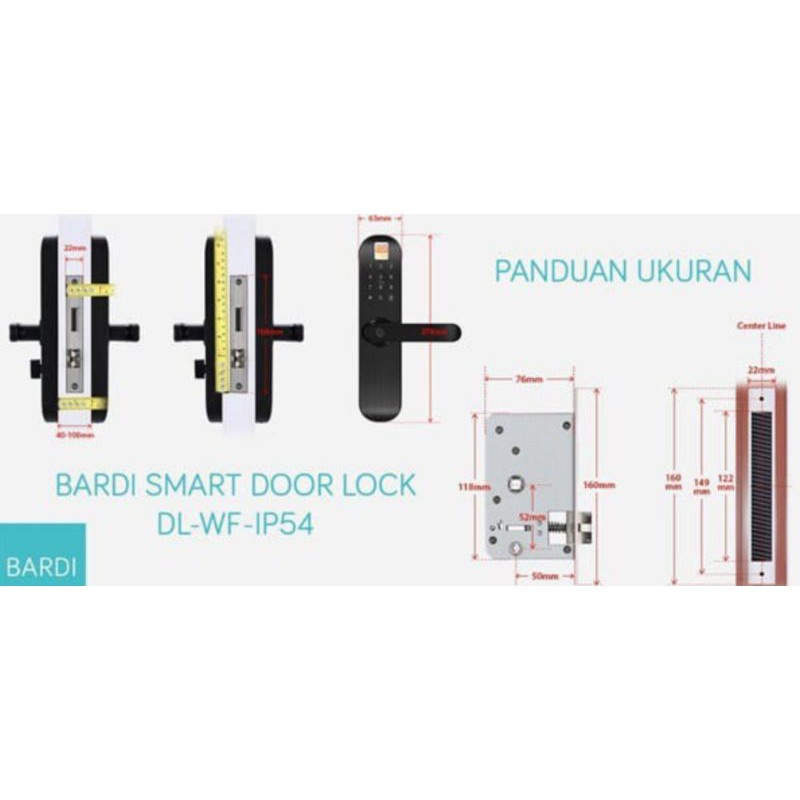 Bardi Smart Door Lock Handle RFID- Fingerprint Waterproof