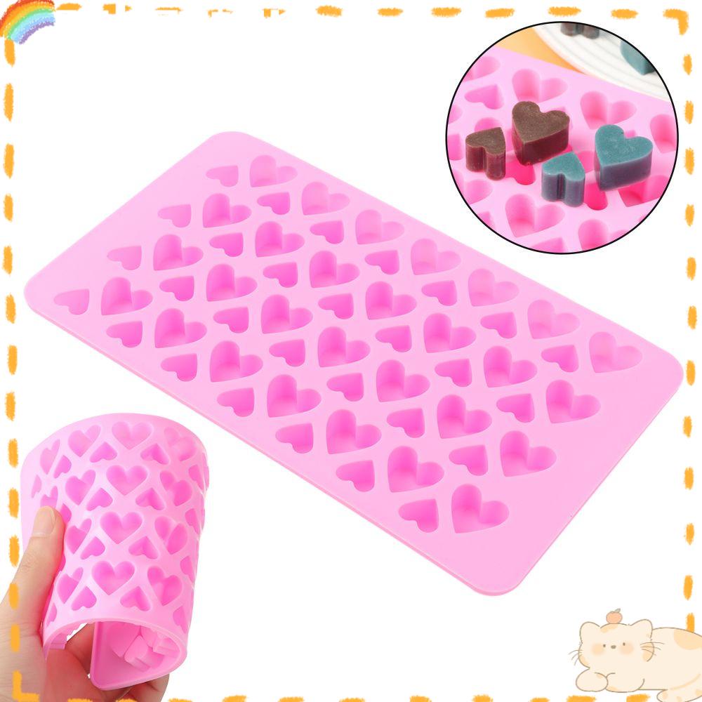 Solighter Cetakan Silikon 3D DIY Es Batu Permen Valentine Coklat Mini Heart Mould