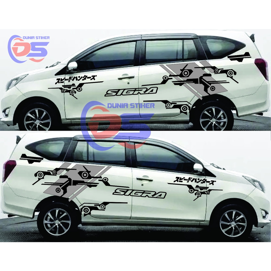 Stiker Mobil Sigra Stiker Bodi Samping Mobil Sigra Striping Daihatsu Sigra Terbaru