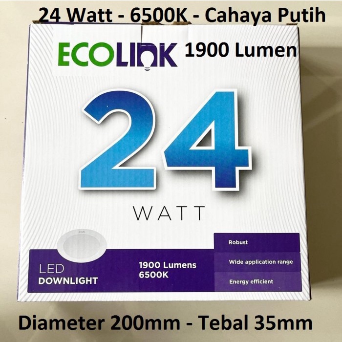 Lampu ECOLINK Downlight Lamp Plafon LED 24W-Putih