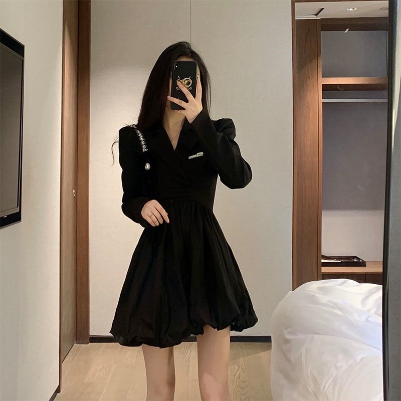 DRESS MINI LENGAN PANJANG ELEGAN ALA KOREA M271