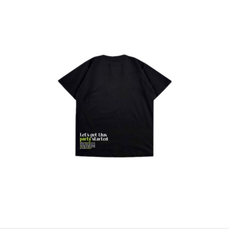 Koas Lengan Pendek  Let's Get Party series Black