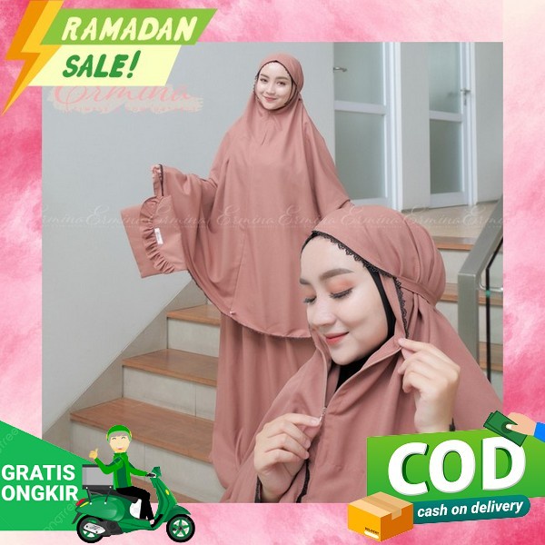 Almecca - Mukena Dewasa 2In1 Silk Maxmara Luxury Mukena Premium Ermina Mukena Dewasa 2 In 1 Katun Pr