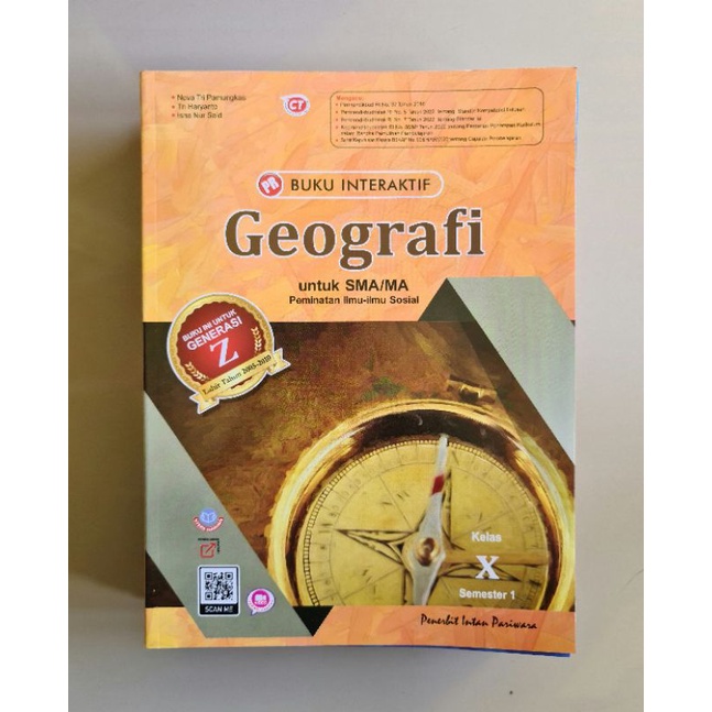 Buku lks pr interaktif geografi kelas X, 10 semester 1 tahun 2022 intan pariwara