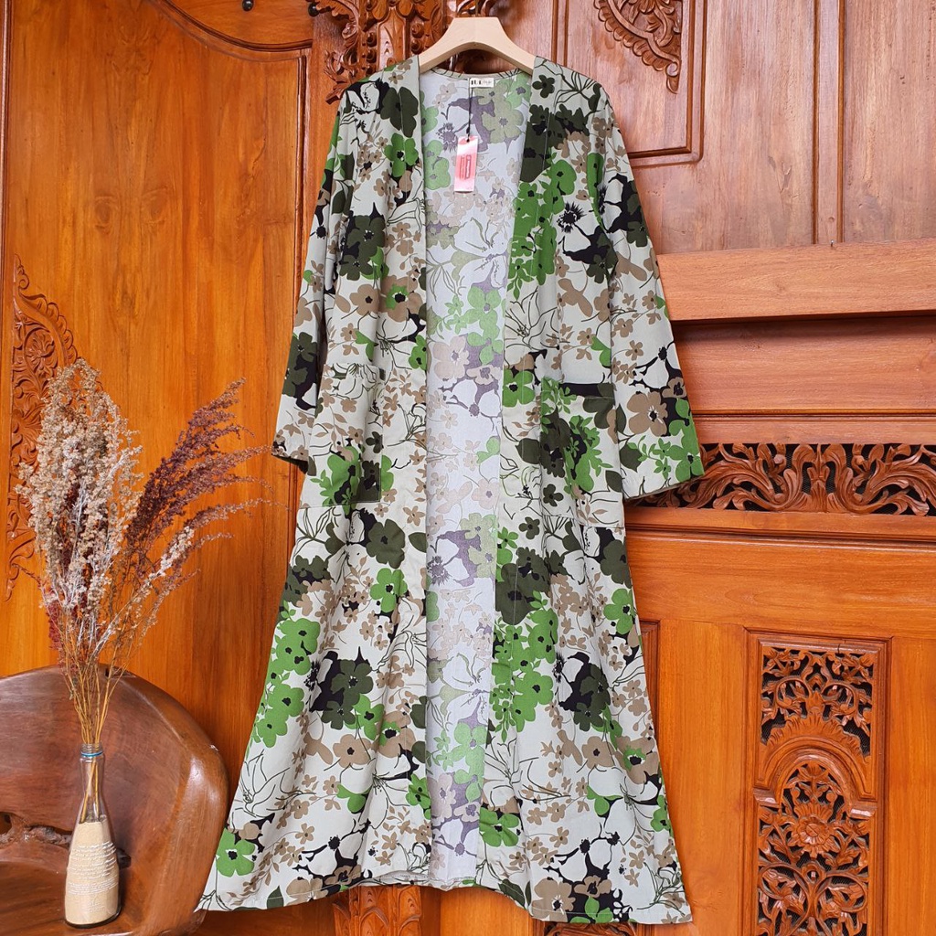 OUTER / OUTER PANJANG / FASHION MUSLIM RANIA FLOWER