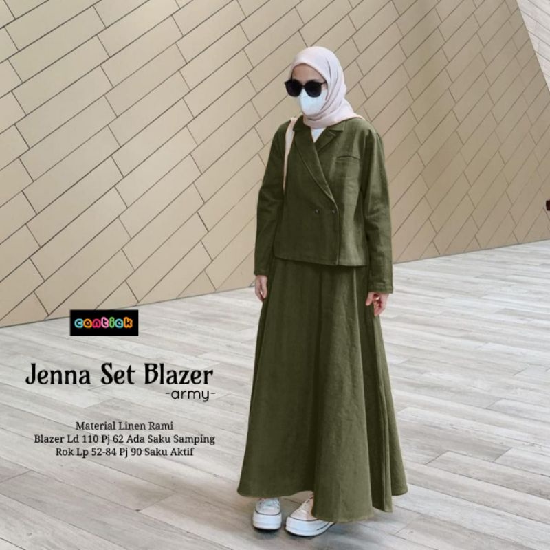 JENNA SET BLAZER SETELAN BAJU WANITA TERBARU