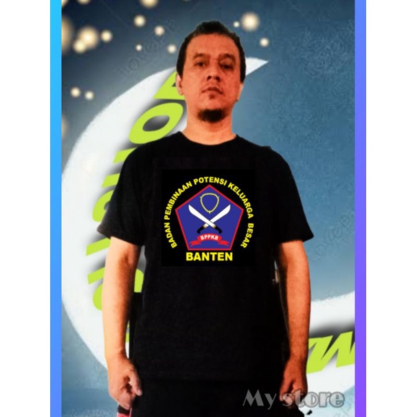 Baju kaos lengan pendek hitam ormas BPPKB Banten
