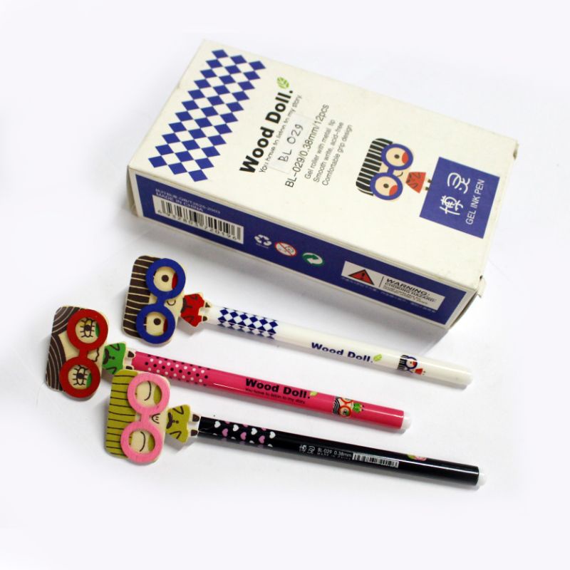 

Bolpen Gel Fancy Wood Doll BL-029(12pcs)
