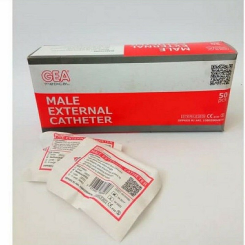 Male External Catheter isi 50 cateter condom kateter pria laki kondom gea S M L