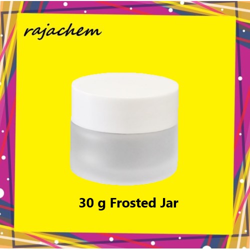 Pot Kaca Frosted 30g Tutup Putih 30 g Glass Frosted Jar