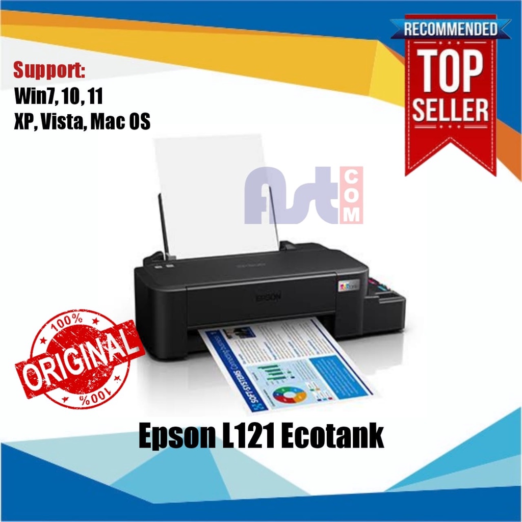 Printer Epson L121 Ecotank New Original Singel Print Printer Baru