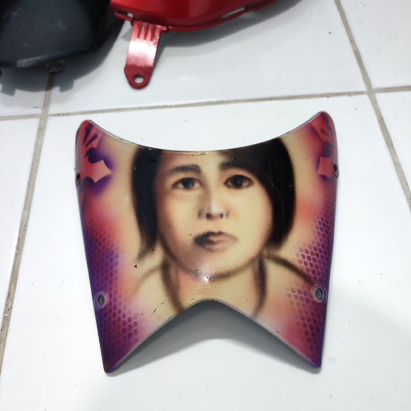 variasi visor Suzuki satria f fu150 barong airbrush bekas ori