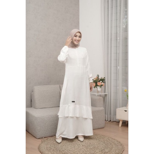 Couple Damoza Gamis Elena dan Koko Sadam White Putih