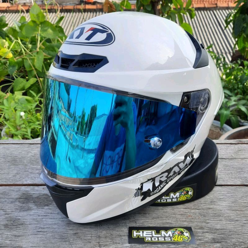 TEAR OFF KYT TT COURSE - Iridium Red Merah lapisan Pelindung Visor Flat