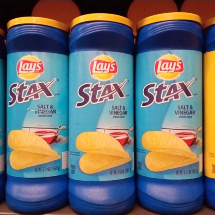 

Lay's stax sour salt & vinegar 5.5 oz 155gr