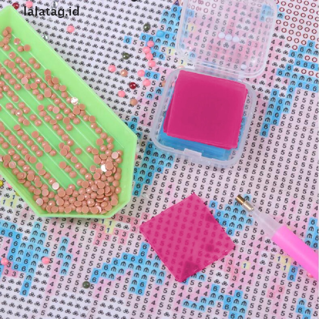[lalatag] 6pcs 5D Diamond Paing Clay Bor Lumpur DIY Dotg Paing Lem Alat Seni [ID]