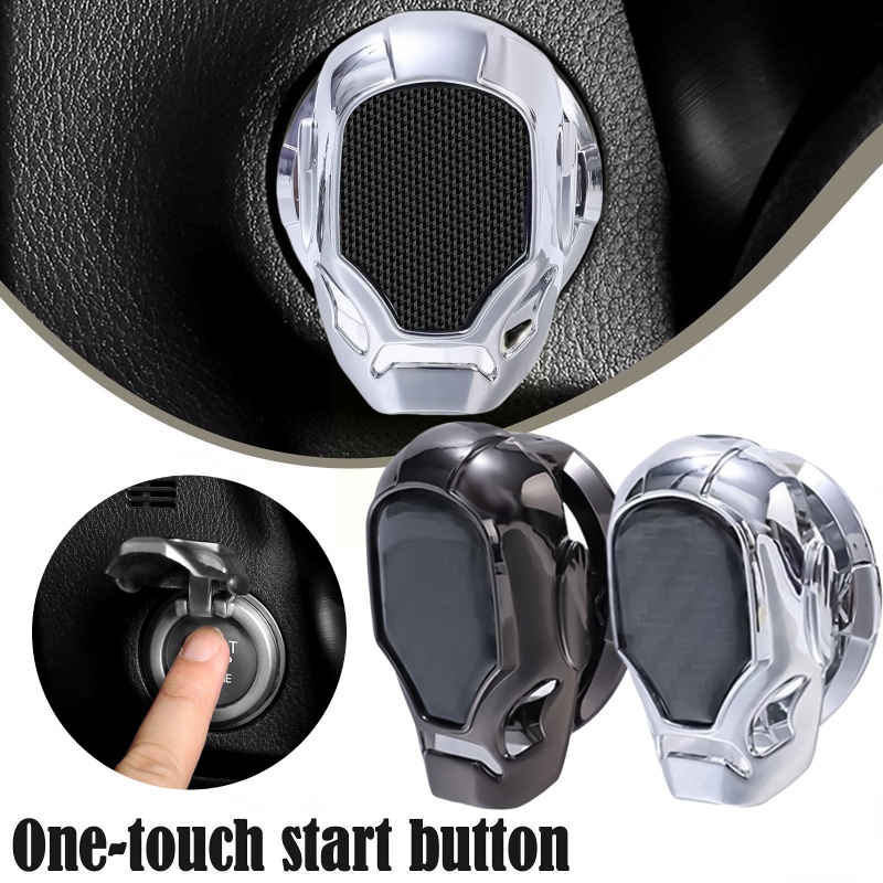 Stiker Penutup Tombol Start Stop Mesin Mobil Satu Tombol Ignition Key Decorative Cap Ring Cover Protection Aksesoris Styling Otomatis