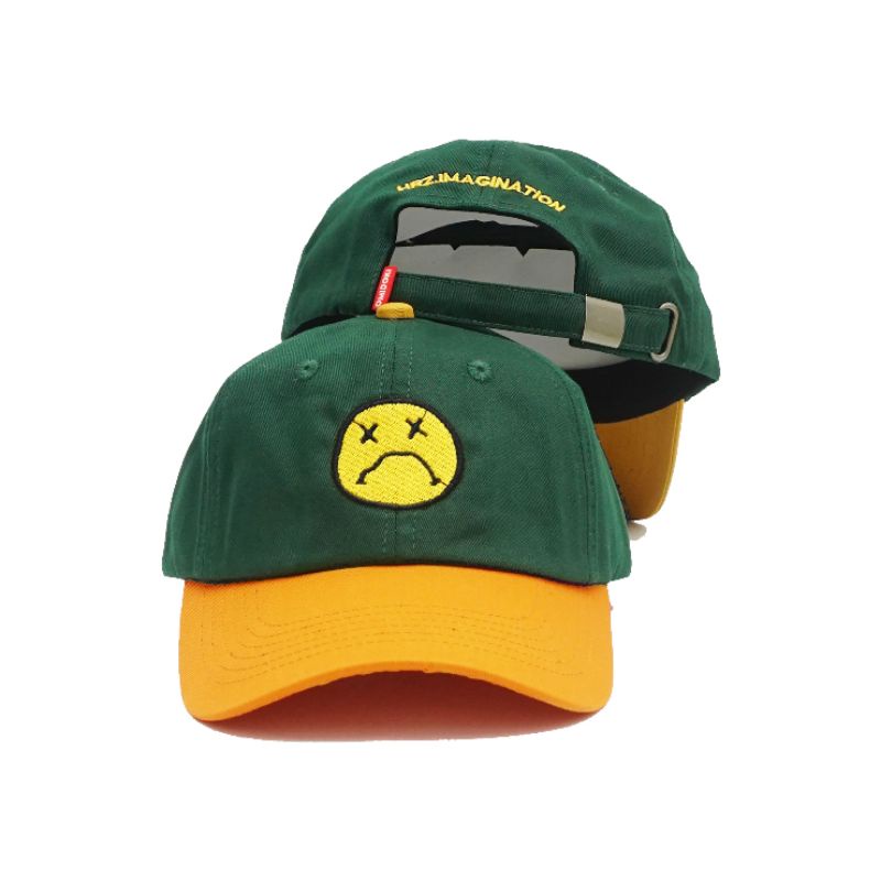 Omidoki Topi Polo Caps hijau kuning sad