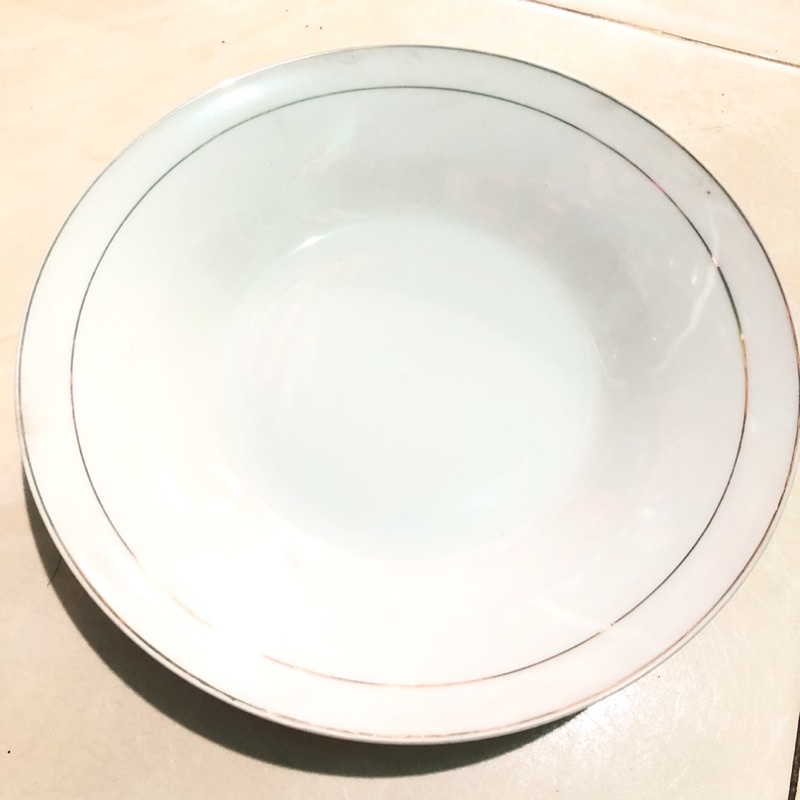 Piring Makan Kaca Putih Polos (Free Bubble)