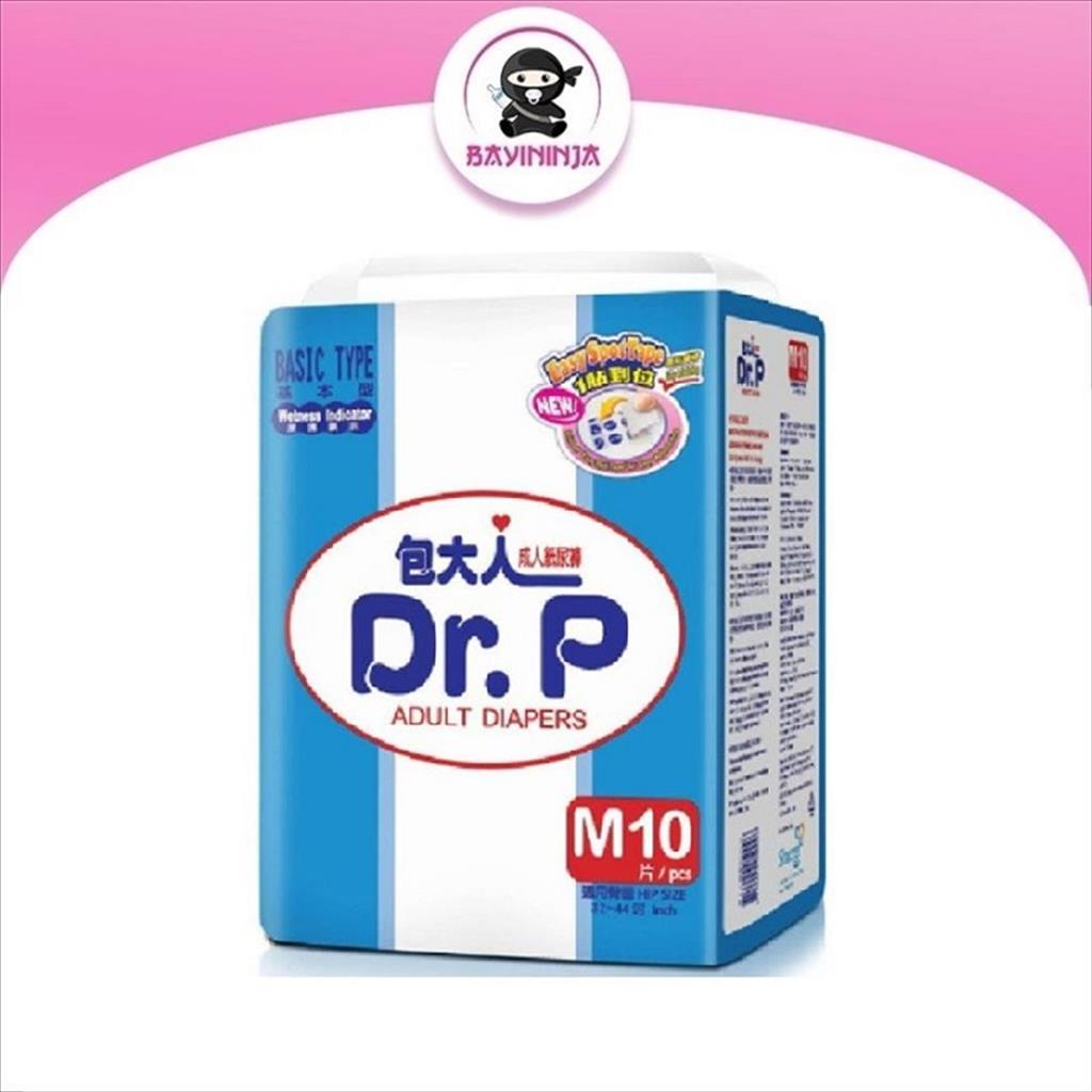 DR P DRP Adult Diapers Popok Dewasa Basic Type Perekat M10 M 10