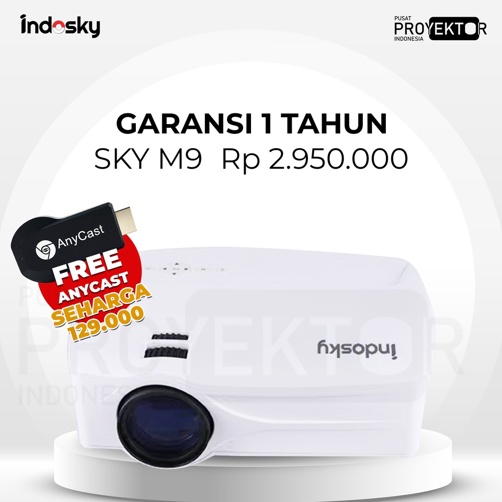 Jual [GARANSI 1 TAHUN] PROYEKTOR INDOSKY M9 | PRODUK ORIGINAL | 100% ...