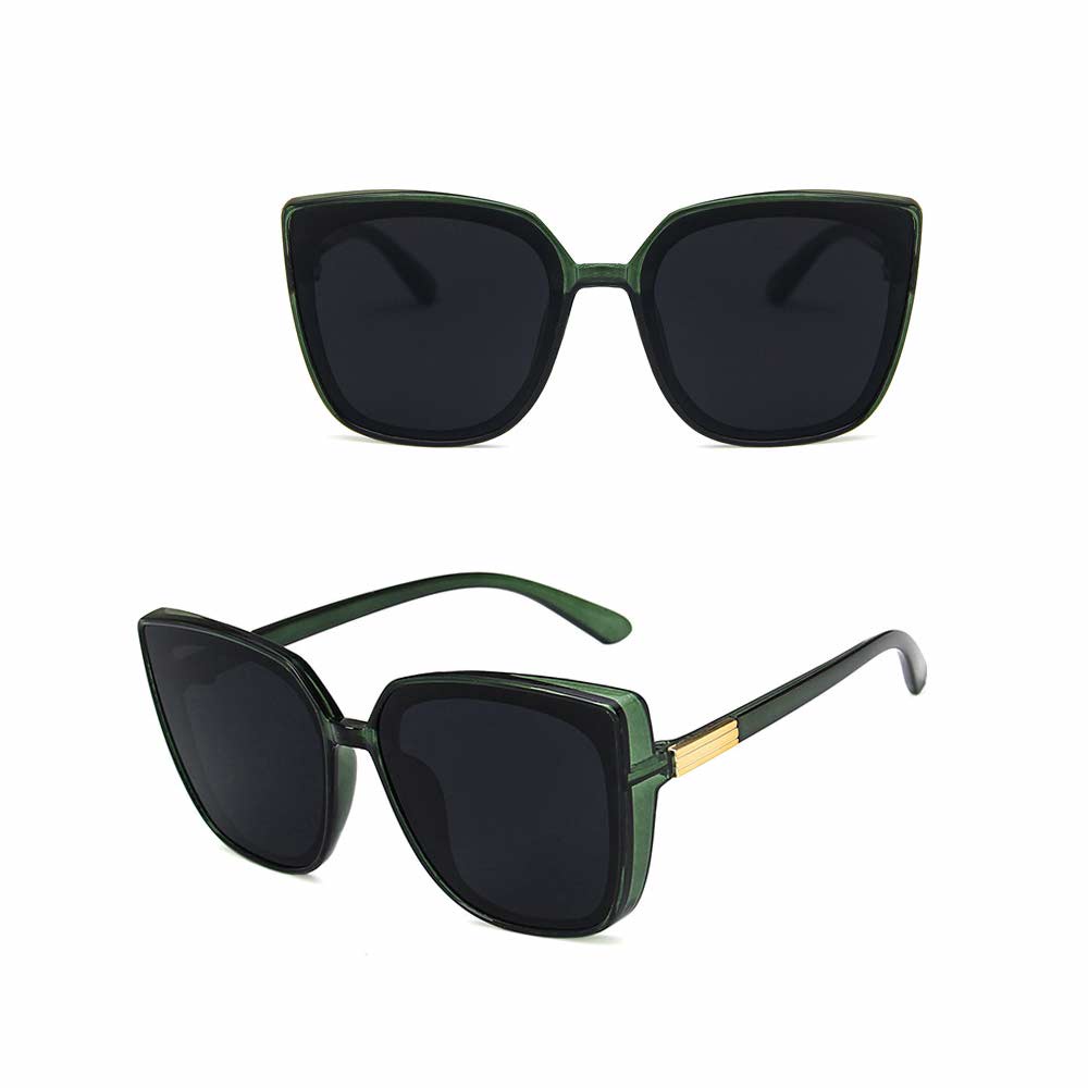 Kacamata UV400 [ Hijau ] Anti Radiasi - Sunglasses Wanita Korea - HM8146