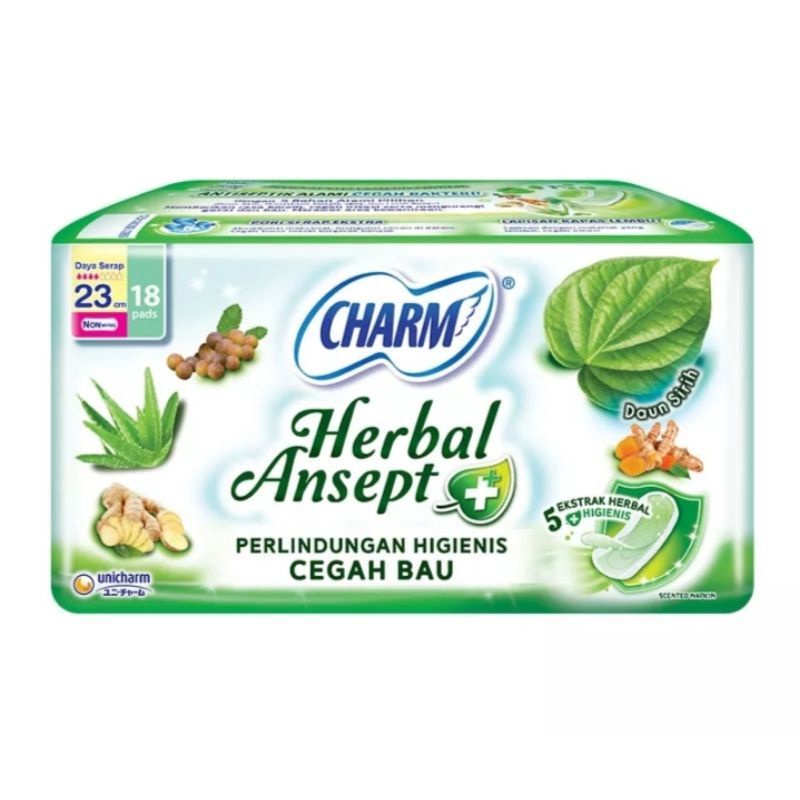 Pembalut Charm Herbal Ansept-Charm Herbal Ansep Pembalut
