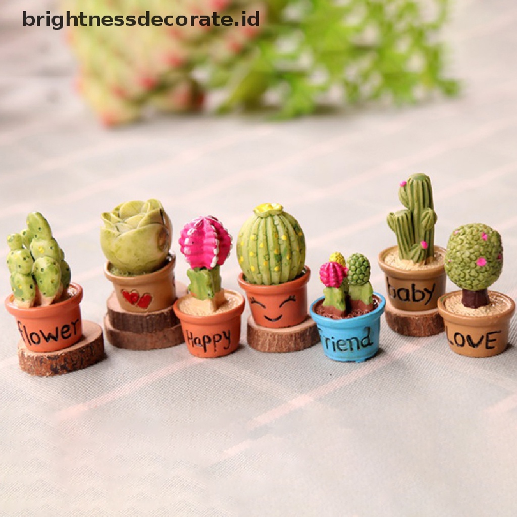 [Birth] 5pcs Miniatur Dalam Pot Untuk Dekorasi Furniture Rumah Boneka Home [ID]