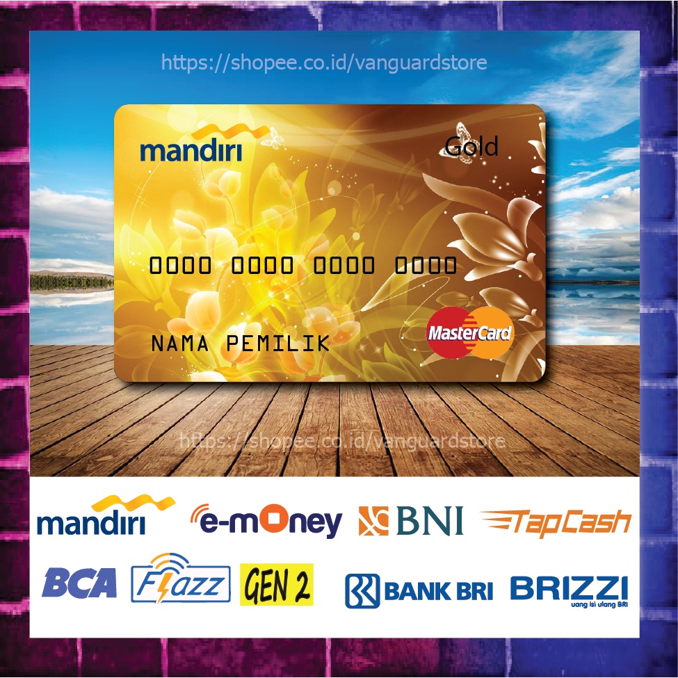 KARTU E MONEY E TOLL KARTU GOLD MANDIRI CARD DEBIT CREDIT EMONEY MANDIRI FLAZZ BCA BNI TAPCASH BRIZZI BRI - 1 SISI