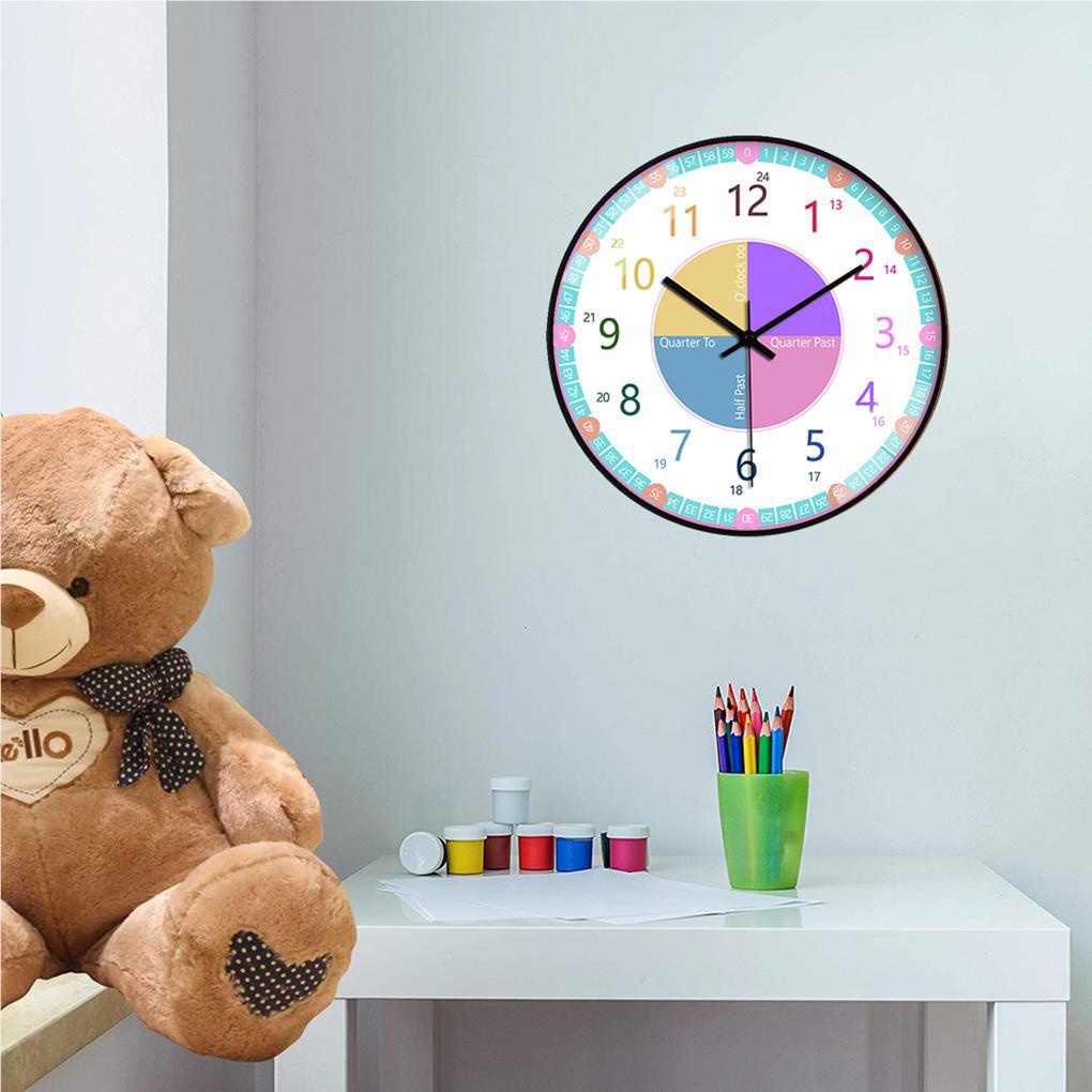 Jam Dinding Waktu Anak 12inch Jam Edukasi Dini Alat Peraga Guru Interaktif Untuk Ruang Tamu Kelas Sekolah