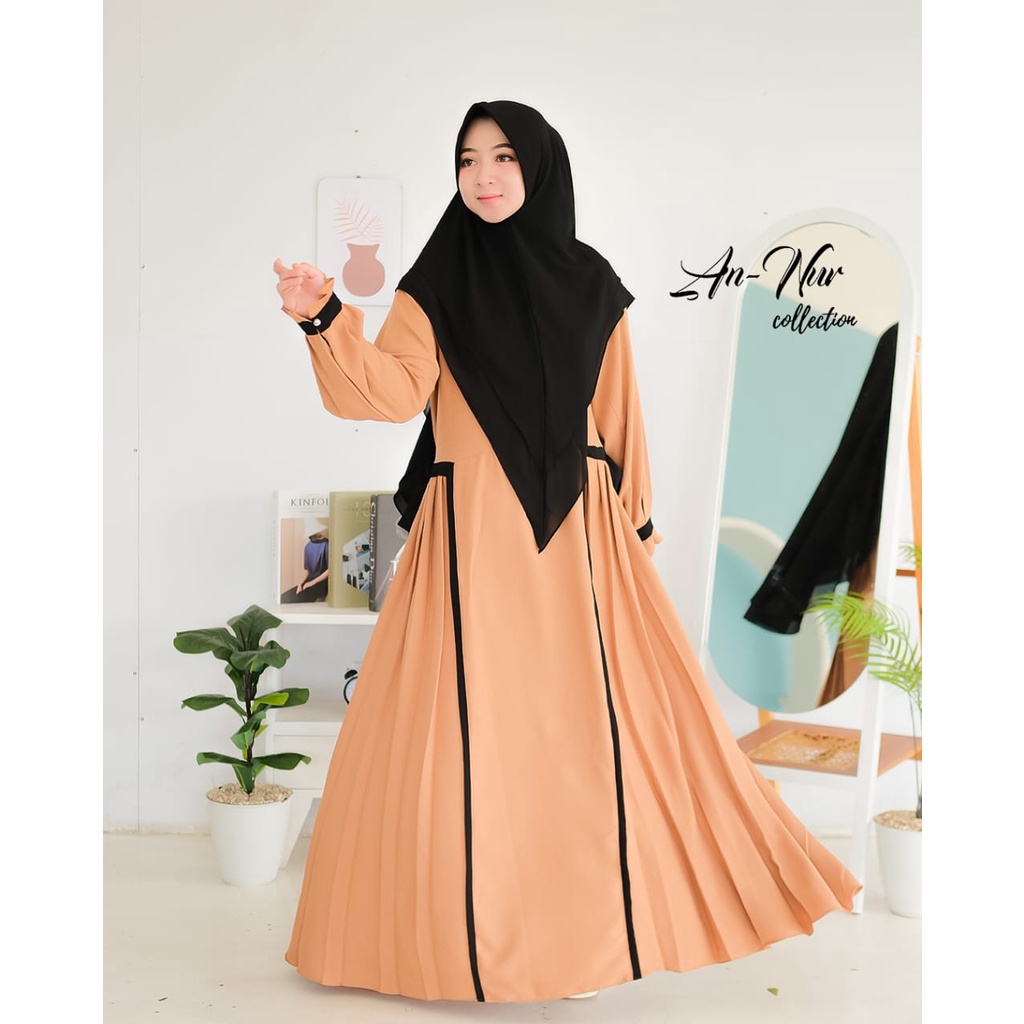 KHUMAIRA ANNUR GAMIS SET HIJAB ITYCREPE PREMIUM MIX CERUTY BABYDOLL MODIS STYLE FASHION REMAJA WANITA OOTD TERBARU PUTIH HARI RAYA MANASIK HAJI UMROH