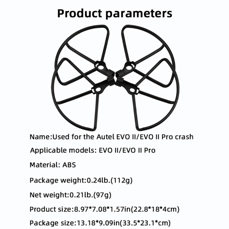 Zzz Propellers Guard for EVO II/EVO II Pro Pelindung Baling-Baling Cincin Anti Tabrak