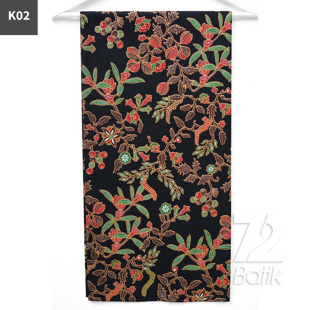 KAIN BATIK PREMIUM Bahan Katun Motif Kembang Tulip Merah 723140 Cap 72 Jarik Jarit Samping Kebat Panjang Batik Katun Modern Premium Bahan Seragam Batik Pernikahan Kantor Keluarga Murah Kamen Jadi Batik Bali Lembaran