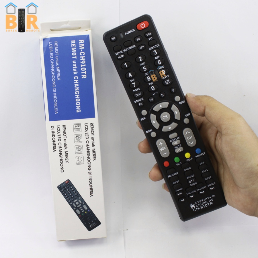 Remot Remote LCD LED Multi Changhong RM - CH910TR Smart TV Android Netflix Youtube