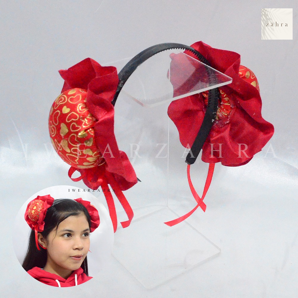 BANDO &amp; JEPIT IMLEK CEPOL - Aksessoris Rambut CNY Chinese New Year Red Cheongsam Hair Accecoris Fashion