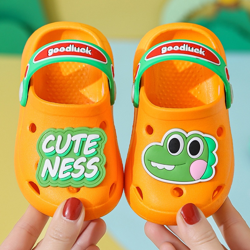 Sepatu Sendal Anak Buaya Cuteness Anak Laki Laki Anak Perempuan Unisex Sendal Karet Anti Slip Baim Kodok Crocs A688