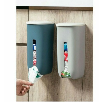 Tempat Wadah Penyimpanan Kantong Plastik Dispenser Kresek Bekas Tempel Dinding Dapur